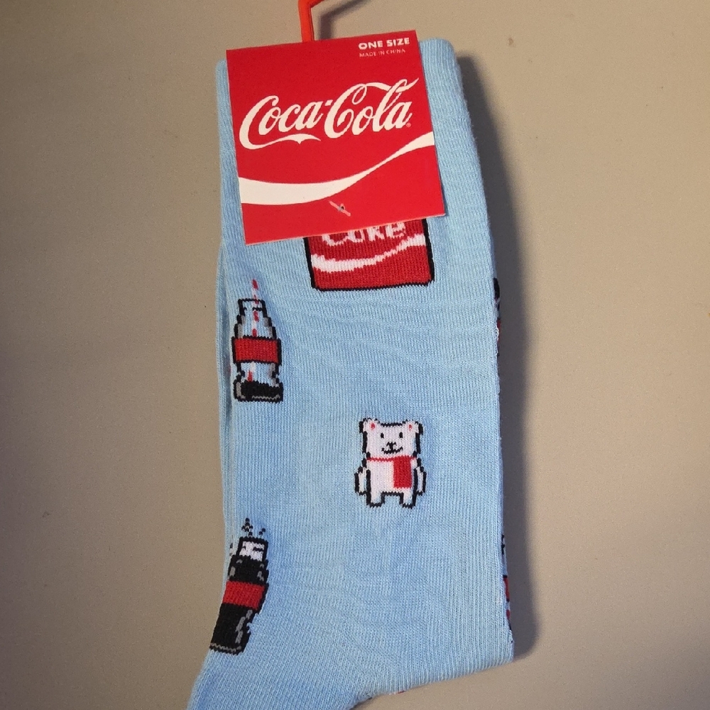 Coca Cola Sky Blue Casual Socks